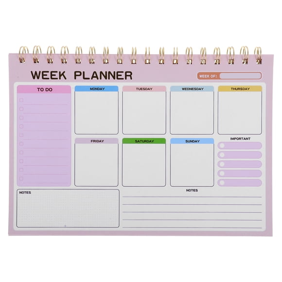 Weekly Planner Notebook Homework Planner Weekly Planner Undated Weekly Planner Convenient Planner Notebook Work Calendar Weekly Schedule Home School Essential Weekly Notepad
