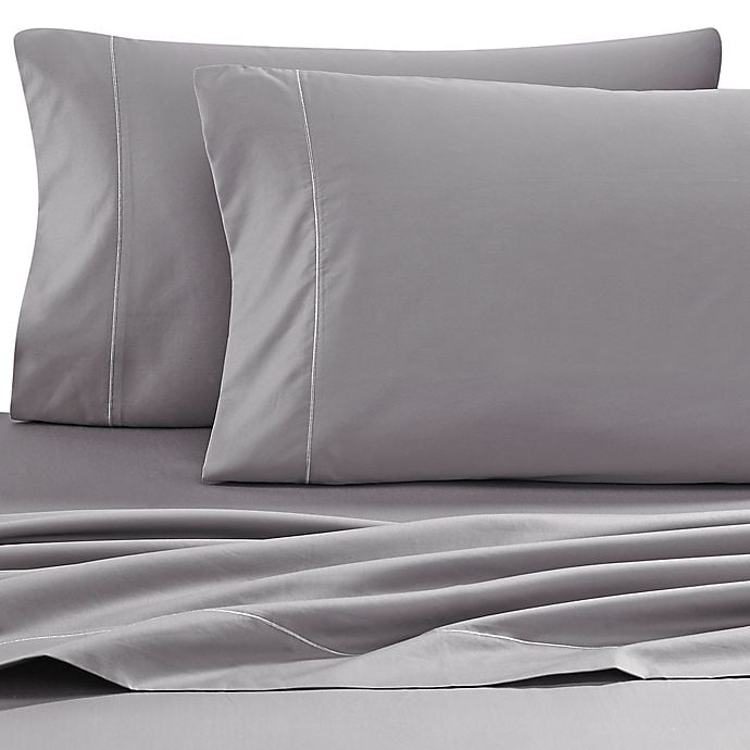 Wamsutta King Solid Grey 500 Thread Count 2 King pillow cases 