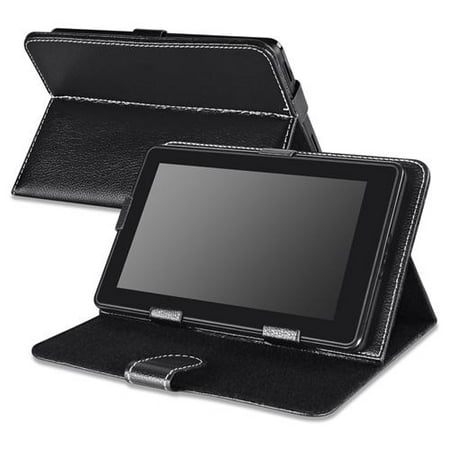 Insten Black 7-Inch Flip Leather Case For Nexus 7 HP Slate7 Extreme Samsung Galaxy Tab 3 7" Dell Venue 7 iPad Mini 3