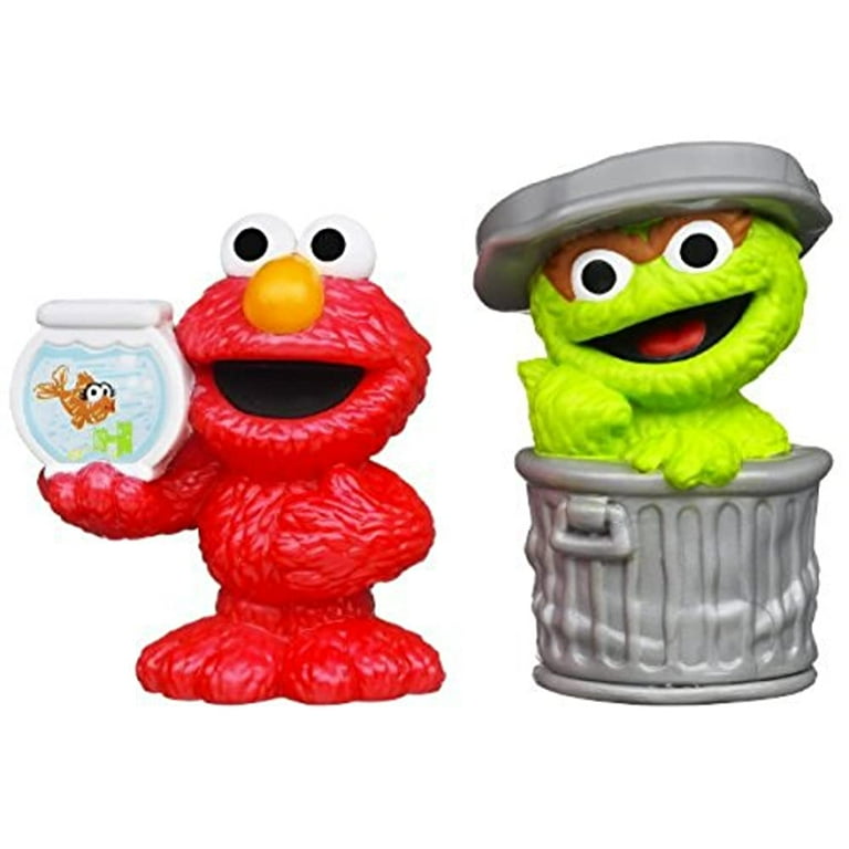 Sesame Street Figures Oscar and Elmo, 2-pack - Walmart.com