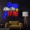 thumbnail image 2 of Glowneon Party Like It's 1776 Neon Sign, US Independence Day Led Sign, 2 of 5
