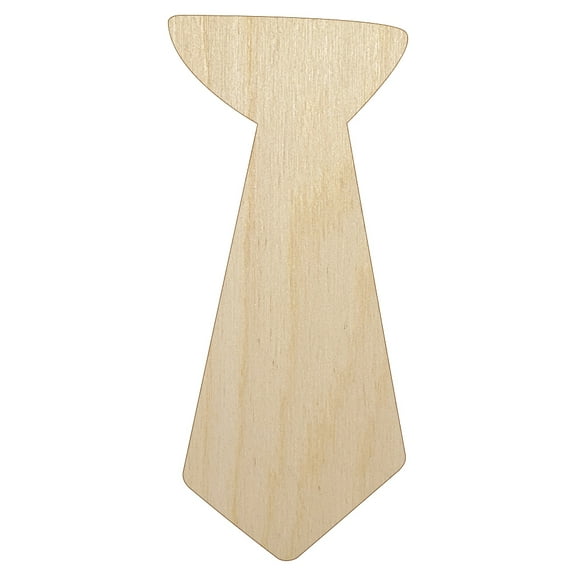 Neck Tie Doodle Solid Wood Shape Unfinished Piece Cutout Craft DIY Projects - 4.70 Inch Size - 1/8 Inch Thick