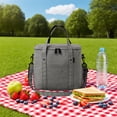 thumbnail image 1 of Insulated Lunch Bag, Staron 2026 Large Capacity Thermal Insulation Bento Box Bag, One Shoulder Portable Lunch Box for Office Students Lightweight Polyester Storage, Gray, 1 of 6