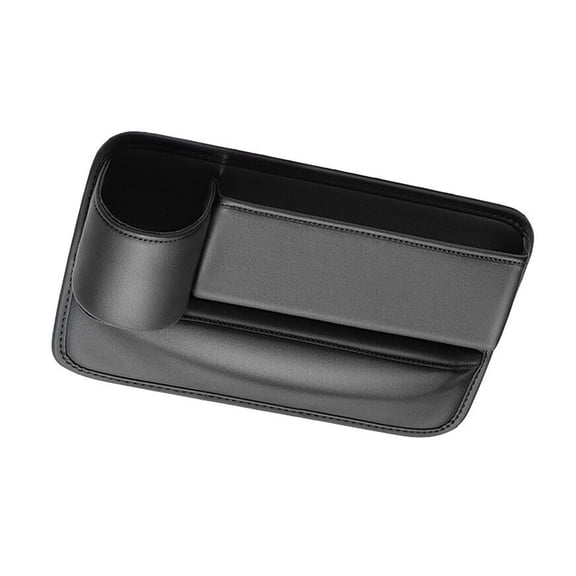 Left Side Car Seat Gap Filler Box Organizer Waterproof PU Leather Storage, Easy Installation