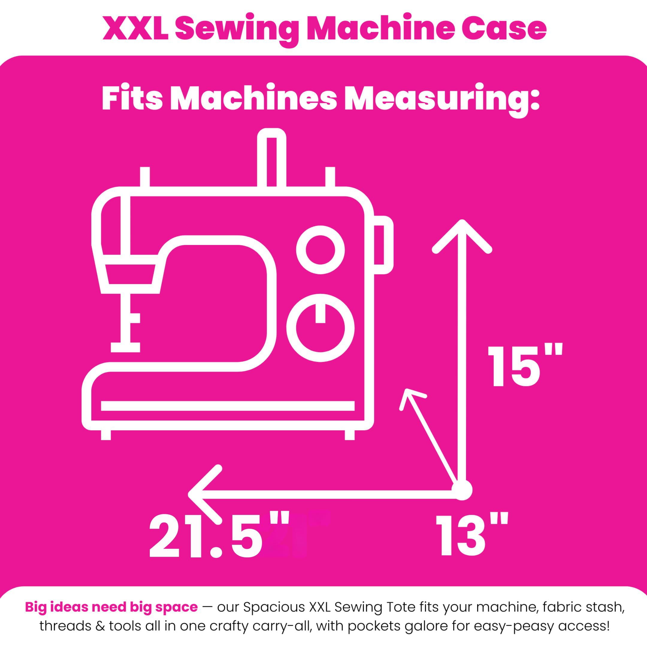 Everything Mary XXL Wheeled Sewing Machine Bag Sewing Machine Case - Durable, Spacious Storage with 4 Wheels, Multiple Pockets for Sewing & Craft Supplies