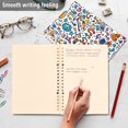 thumbnail image 4 of FORMRS 1-Subject Spiral Notebook 8" x 5" College Ruled 60 Refillable Sheet A5 Hard Cover, 2 Pack, Doodle Pattern, 4 of 7