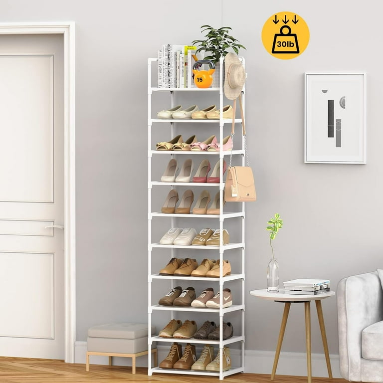 Sunvito 10 Tiers Shoe Rack, Tall Narrow Shoe Rack Sturdy Stackable Shoe Shelf Storage Web Ebay Us 176996587052 20250422