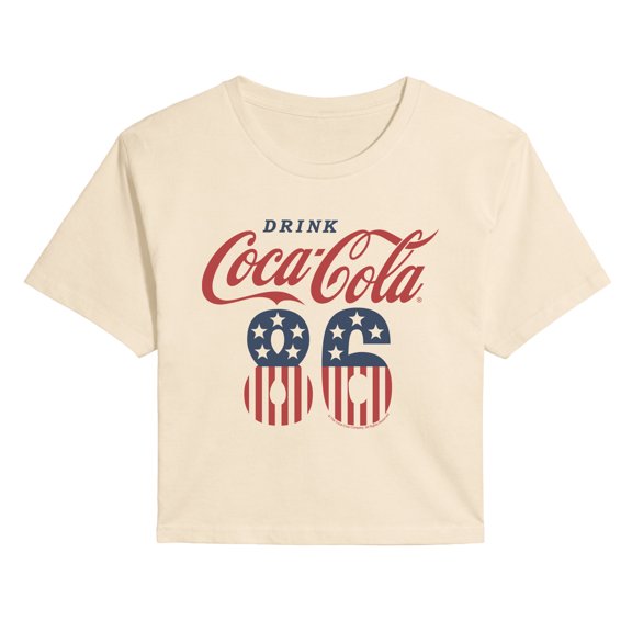 Coca-Cola - Americana 86 - Juniors Cropped Graphic T-Shirt