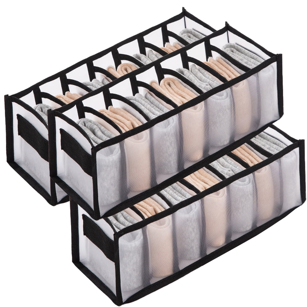 Sock drawer organizer 3 bags, sock and underwear organizer, sock