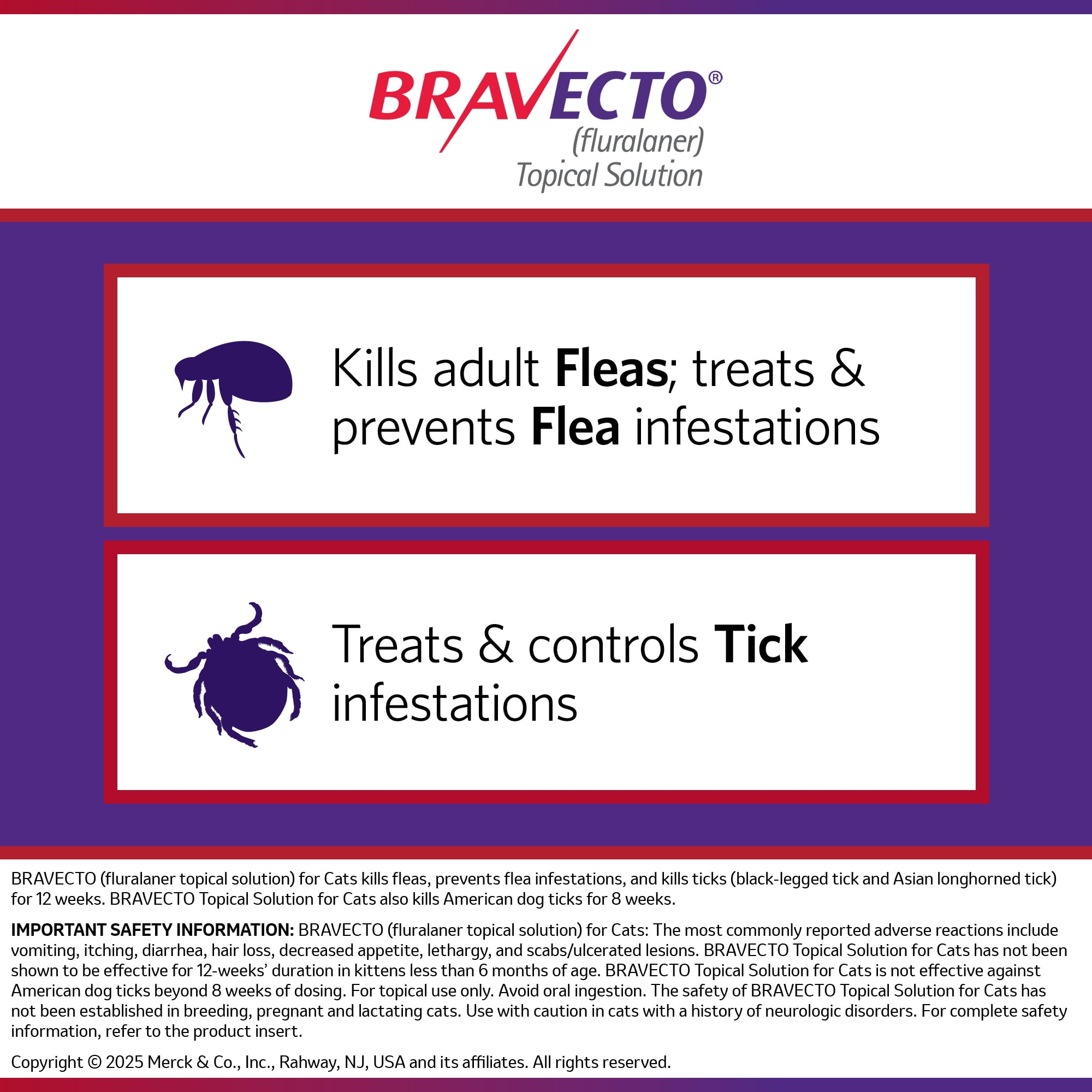 Bravecto Feline Flea and Tick Topical Solution, 6.2-13 lbs, (Blue Box)