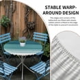 thumbnail image 2 of Teal Turquoise Ombre Round Tablecloth for 36-44 Inch Tables,Fitted Table Cover with Elastic Edge,Modern Abstract Gradient Lines Waterproof Outdoor Table Cloth Protector for Patio Garden Dinner Picnic, 2 of 9