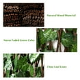 thumbnail image 4 of Expandable Artificial Privacy Screen Fence Simulation Retractable Fence Panel with Faux Leaves Decorative Nature Wood Trellis Fence Greenery Wall, 4 of 6