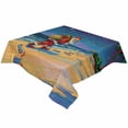 thumbnail image 2 of Coastal Santa Christmas Tablecloth Square Table Cloth 54x54, Waterproof Tablecloth Outdoor Table Cloth, Blue Xmas Beach Seaside Washable Table Cover for Kitchen Dining Party, 2 of 8