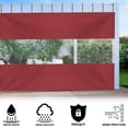 thumbnail image 3 of COVERS&ALL Outdoor Clear Panel Curtain, 18 Oz Tarp Tuff Waterproof & UV Resistant Material with Rustproof Grommets, Multi-Purpose Ideal for Outdoors/Indoors (9' H x 10' W feet, Red), 3 of 7