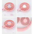 thumbnail image 4 of USB neck hang fan, Portable Neck Fan Hand Free Personal Mini Fans 360 Degree Free Rotation personal cooling fan handheld portable fans,Wearable neck fan Suitable for Traveling ,Sports, Office(pink), 4 of 7