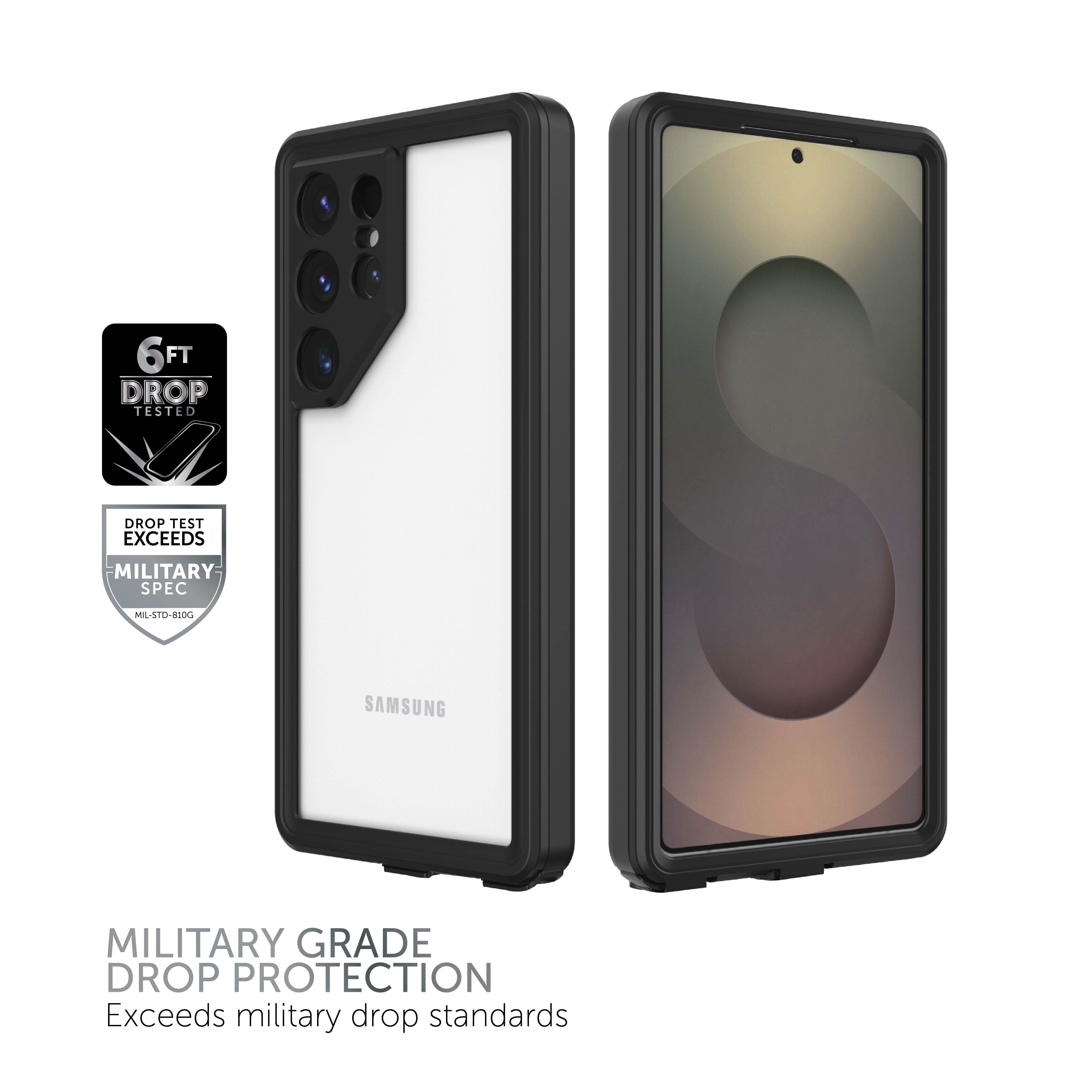 Body Glove Tidal Waterproof Phone Case for Samsung Galaxy S25 Ultra - Black/Clear