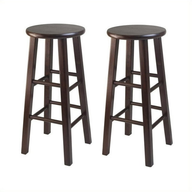 Pemberly Row Tabouret de Bar 29" en Noyer Ancien (Lot de 2)