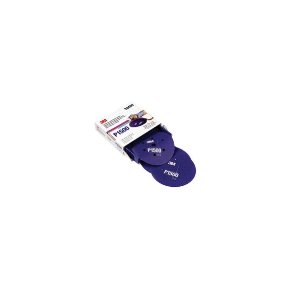 3m 34409 6" flexible abrasive hookitdisc dust free, box of 25 (p1500 7h)