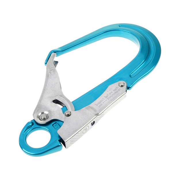 Mosquetón de aleación de aluminio escalada de rocaOutdoor Rock Climbing Mosquetón Scraffold Trabajar Snap Hook Explorando Otoño Protección Hebilla Equipo de Rappellamiento Suministros Deportivos Azul Eigraketly OD002813-01