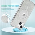 thumbnail image 3 of for iPhone 14 Case, Sparkly Glitter Bling Back, Magnetic Support for MagSafe Shockproof Case, Crystal and Clear High-Duty Protection for iPhone 14 Case -Glitter Crystal, 3 of 14