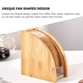 thumbnail image 6 of Tineasur Coffee Filter Storage Rack, Light Brown Wood, Large Capacity for Kitchen, 6 of 8