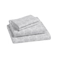 thumbnail image 3 of Tahari  Home Snowflake Triple Brushed Cotton Flannel Bed Sheet Set Queen - Silver, 3 of 5