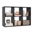 thumbnail image 1 of Costway 6-Cube Bookshelf, Modern Cubby Bookcase with Back Guardrail & Anti-tipping Kits Black, 1 of 10