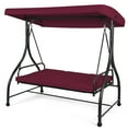 thumbnail image 6 of Topbuy 3 Person Porch Swing Hammock Bench Chair Outdoor with Canopy Red, 6 of 6