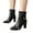 Black, variant on Ankle Boots for Women VIntage Studded Buckle Booties Sexy Pointed Toe Zipper Fall Boots