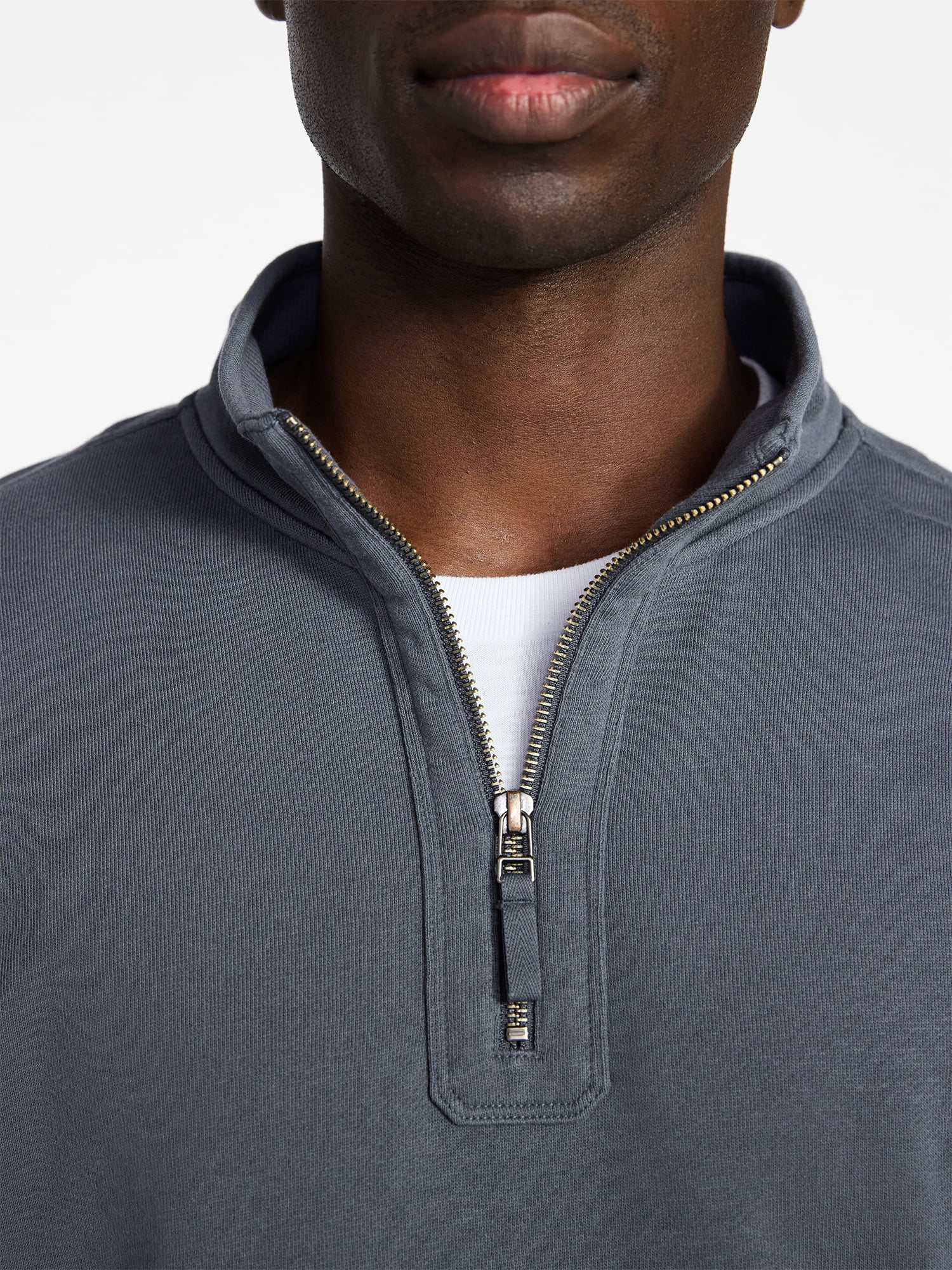 George Men's Washed Terry Quarter Zip Sweater, Sizes S-3XL