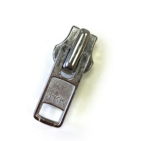 Sr Leather Zipper - YKK #10 Metal Short Tab Slider Zipper Pull Hardware Nickel - 5 Pack