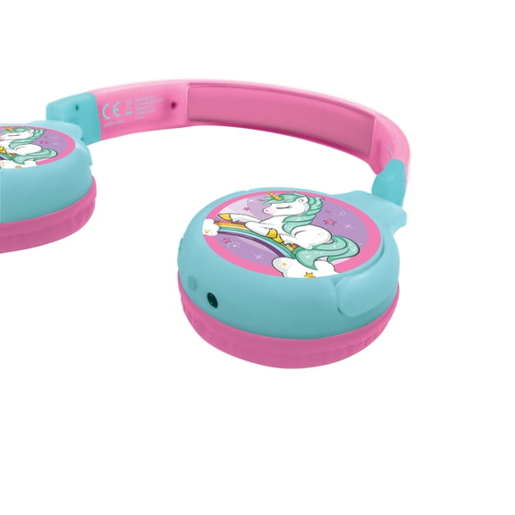 Lexibook Unicorn 2-in-1 Bluetooth Headphones for Kids - Stereo Wireless Wired, Kids Safe, Foldable