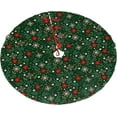 thumbnail image 4 of Xmas Tree Skirt - Winter Snowflake Floral Xmas Tree Bed Skirt 30 Inch Tree Mat for Winter Holiday New Year Party, 4 of 6