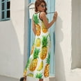 thumbnail image 7 of Lunarable Pineapple Pattern Design Sleeveless Dress Summer Clothes for Women Women's Clothing 2025, 7 of 7