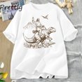 thumbnail image 3 of Camiseta vintage de algodón de manga corta con Jesús montado en dinosaurio, camisetas retro de Jesús, camisetas con gráficos divertidos de Él es Rizzen, camisetas cristianas, 3 of 5