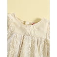 thumbnail image 4 of Coduop Toddler Baby Girl Dress Lace Patchwork Short Sleeve Dresses Kids Summer Sundress, 4 of 7