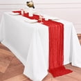 thumbnail image 4 of 12 Pack Red Table Runner 10Ft Cheesecloth Table Runner Rustic Gauze Table Runners Romantic Long Sheer Fabric Cheese Cloth Table Runners for Wedding Party Bridal Baby Shower, 4 of 7