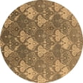 thumbnail image 1 of Ahgly Company Indoor Round Oriental Brown Industrial Area Rugs, 5' Round, 1 of 4