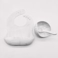 thumbnail image 5 of 3 uds. De baberos para bebés + plato con ventosa, plato y cuchara, juego impermeable de silicona de grado alimenticio para recién nacidos, baberos ajustables, tabla de alimentación de aprendizaje, 5 of 5