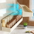 thumbnail image 4 of Magnetic Refrigerator Storage Rack 10.2 In Rectangular Groove Space Saving Design Organizer For Seasoning Bottles Snack Cans Dry Goods Kitchen Fridge Side Home Kitchen Decor Racks, 4 of 6