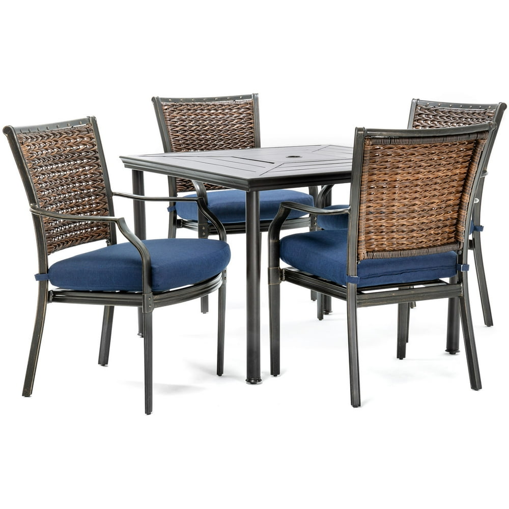 Hanover Mercer Outdoor Patio Dining Set, 5 Piece, Multiple Colors