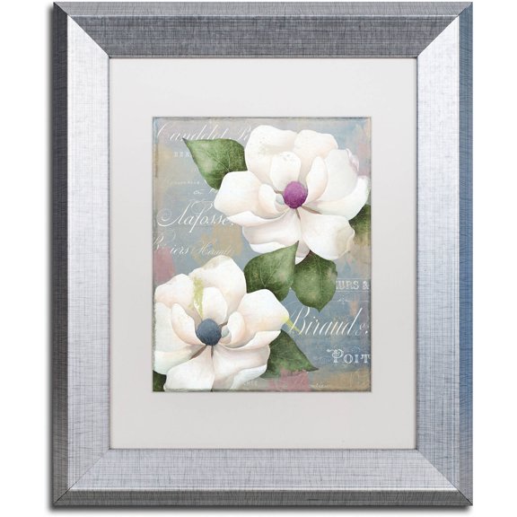 Trademark Fine Art "Southern Charms" Canvas Art by Color Bakery White Matte, Silver Frame