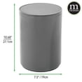 thumbnail image 3 of mDesign Plastic Small Round 1.7 Gallon Trash Can with Swing Lid - Charcoal Gray, 3 of 8