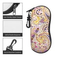 thumbnail image 5 of ZICANCN Sunglasses Soft Case, Gold Paisley Floral Neoprene Zipper Eyeglass Case for Men Women, 5 of 9