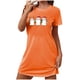 thumbnail image 1 of Camisón corto de talla grande para mujer, camisón de manga corta con estampado de pecho a la moda, camisón para mujer, 1 of 3
