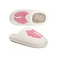 thumbnail image 5 of Fuzzy Bow Winter Warm Cozy Plush Slippers for Women Indoor Outdoor House Shoes, 5 of 8