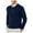 Navy, variant on Sweaters for Men - Autumn Winter Smooth Comfortable Lightweight Drapey Soft Skin - Friendly Textured Slim Fit Round Neck Long Sleeve Sweater Jacket, Daily Casual Wear, Men's Clothing