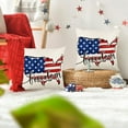 thumbnail image 5 of Clearance Under $5! InsCrazy Memorial Day Decorations Pillow Cover 18 X 18" Cushion Covers Star Flag Patriotics Cushion Covers Decor for For Sofa Bedroom Home Decor Big Savings, 5 of 6