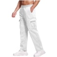 thumbnail image 5 of Mens Cargo Sweatpants Open Bottom Baggy Loose Fleece Sweat Pants Casual Heavyweight Hiking Pants With Pockets, 5 of 5