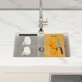 thumbnail image 3 of Logmey 32 x 19 Inch Undermount Quartz Composite Workstation Sink Single Bowl Depth 8 Inch White Kitchen Sink, 3 of 10